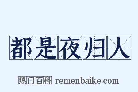 都是夜归人是什么意思的图片
